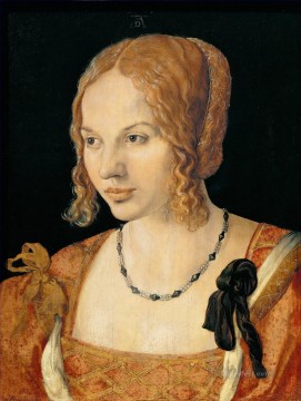アルブレヒト・デューラー Painting - 若いヴェネツィア女性の肖像 北方ルネサンス アルブレヒト・デューラー